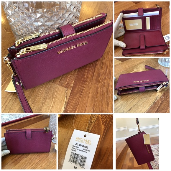 Michael Kors jet set crossbody&double zip wristlet - Picture 3 of 8